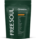 Free Soul Greens | 21 Advanced Greens, Superfoods, and Adaptogens Including KSM-66 Ashwagandha, Vegan & Gluten-Free, Advanced Natural Formula | UK Made | 30 Servings | Mango Flavour