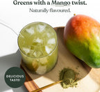 Free Soul Greens | 21 Advanced Greens, Superfoods, and Adaptogens Including KSM-66 Ashwagandha, Vegan & Gluten-Free, Advanced Natural Formula | UK Made | 30 Servings | Mango Flavour