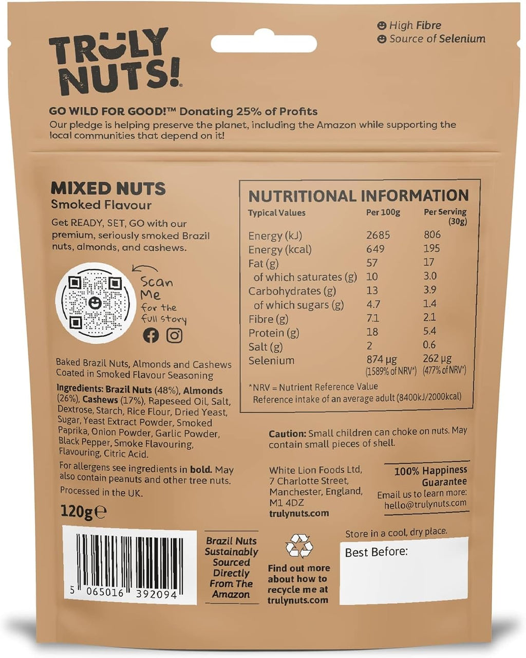 Truly Nuts! Always Stoked Smoked Mixed Nuts 960g