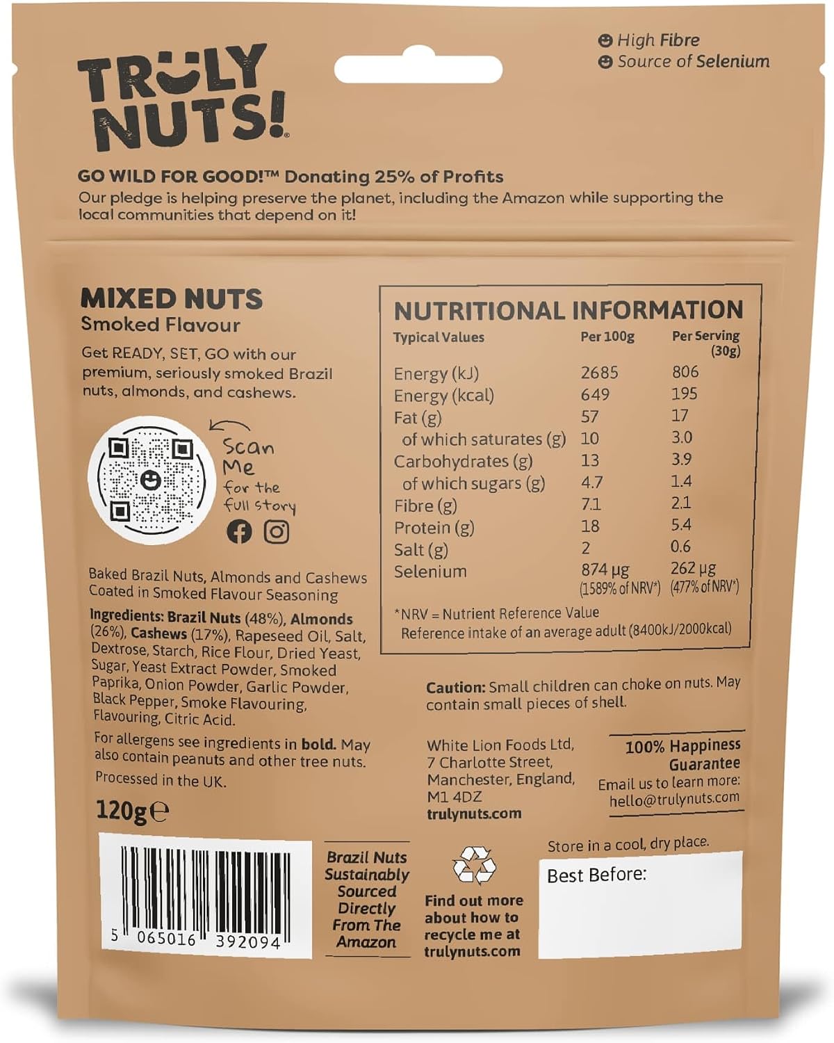 Truly Nuts! Always Stoked Smoked Mixed Nuts 960g