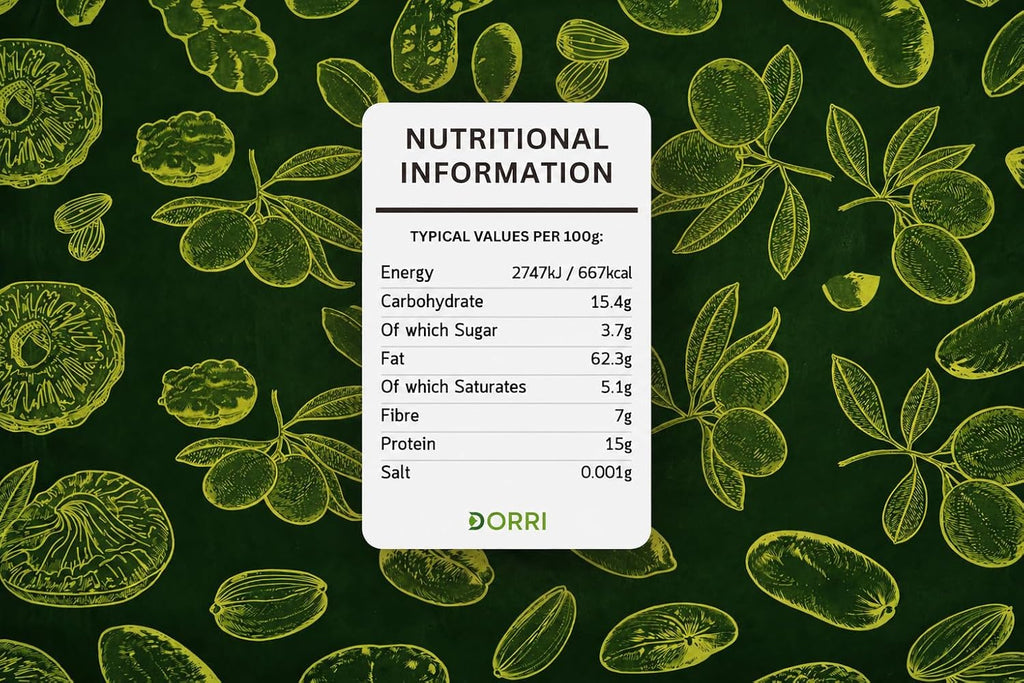 Dorri - Raw Mixed Nuts 1kg | Premium Quality, Healthy Snack, Almond, Brazils, Cashew, Hazelnuts, Pecans, Pistachio Kernel & Walnut (Available from 100g to 5kg)