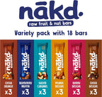 nakd. Variety pack - Raw fruit & nut bars - 100% natural ingredients - No added sugar - Vegan - Gluten free - 18 x 35g bars - 630g